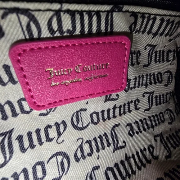 Juicy Couture Mini Barrel Bag Queen Of Everything Pink Terry Free Love Barbie E5 - Picture 9 of 11